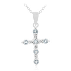 Collier en argent et Topaze bleu ciel