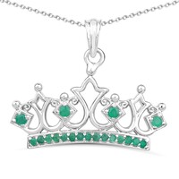 Collier en argent et Emeraude de Socoto