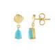 Boucles d'oreilles en argent et Turquoise Sleeping Beauty (Faszination Türkis)