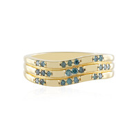 Bague en argent et Diamant bleu I2
