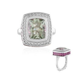 Bague en argent et Améthyste verte (Dallas Prince Designs)