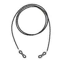 Chaîne de lunettes en argent et spinelle noir