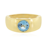 Bague en argent et Topaze bleu Suisse