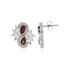 Boucles d'oreilles en argent et Grenat du Mozambique