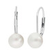 Boucles d'oreilles en argent et Perle blanche de culture d'eau douce