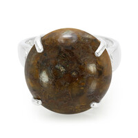 Bague en argent et Quartz Dinosaure