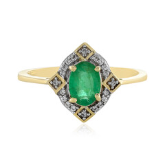 Bague en or et Emeraude de Zambie (Adela Gold)