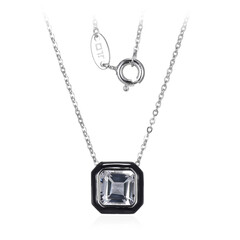 Collier en argent et Topaze blanche