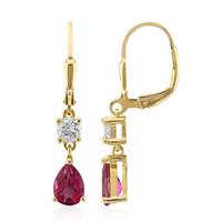 Boucles d'oreilles en argent et Topaze rose