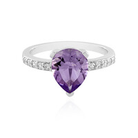 Bague en argent et Améthyste Rose de France