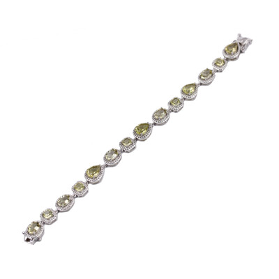 Bracelet en argent et Quartz de l'Ouro Verde