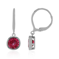 Boucles d'oreilles en argent et Topaze rose