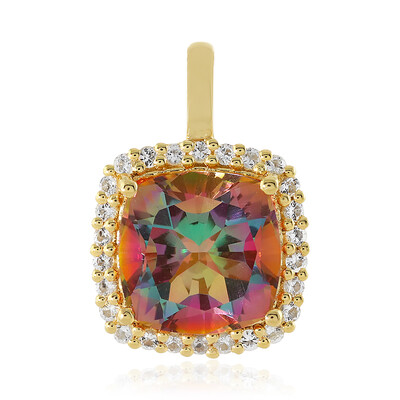Pendentif en argent et Quartz aurores boréales
