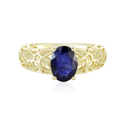 Bague en or et Saphir bleu de Madagascar (Ornaments by de Melo)