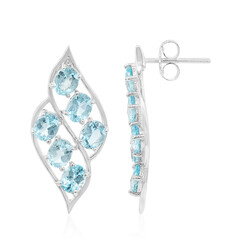 Boucles d'oreilles en argent et Apatite de Diego Suarez