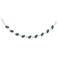 Bracelet en argent et Malachite