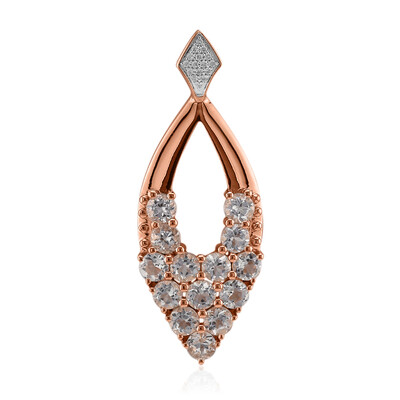 Pendentif en or et Danburite rose du Mexique
