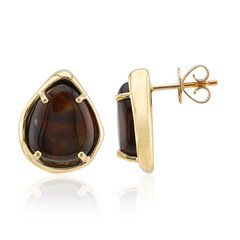 Boucles d'oreilles en or et Agate de Feu