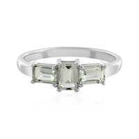 Bague en argent et Améthyste verte