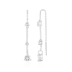Boucles d'oreilles en argent et Topaze blanche