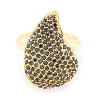 Bague en argent et Spinelle noir