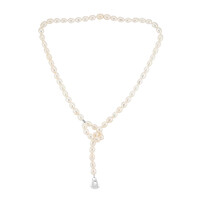 Collier en argent et Perle blanche de culture d'eau douce (TPC)