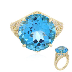 Bague en or et Topaze de Marambaia (de Melo)