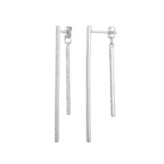 Boucles d'oreilles en argent et Zircon
