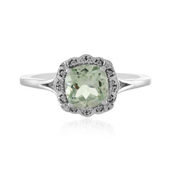 Bague en argent et Améthyste verte