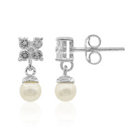 Boucles d'oreilles en argent et Perle de culture d'eau douce