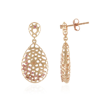 Boucles d'oreilles en or et Saphir parme (Ornaments by de Melo)