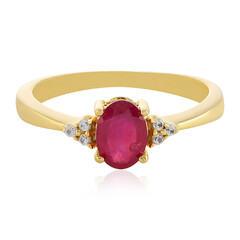 Bague en argent et Rubis de Madagascar