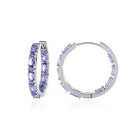 Boucles d'oreilles en argent et Tanzanite