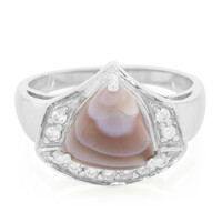 Bague pour homme en argent et Agate du Botswana