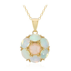 Collier en argent et Quartz pêche pastel