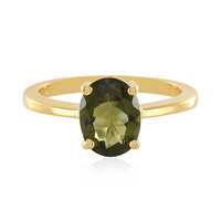 Bague en argent et Moldavite