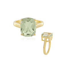 Bague en argent et Améthyste verte