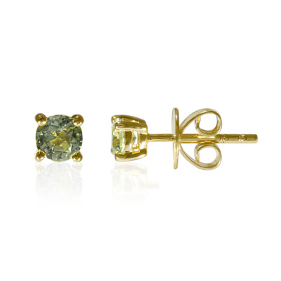 Boucles d'oreilles en or et Diaspore à couleur changeante (Tenner Diniz)