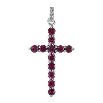 Pendentif en argent et Grenat Rhodolite