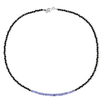 Collier en argent et Spinelle noir