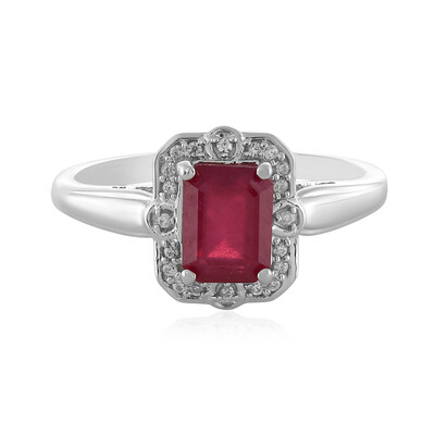 Bague en argent et Rubis de Madagascar