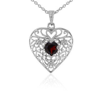 Collier en argent et Grenat du Mozambique