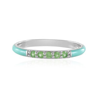 Bague en argent et Grenat Tsavorite du Kenya