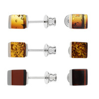 Boucles d'oreilles en argent et Ambre baltique