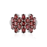 Bague en argent et Grenat du Mozambique