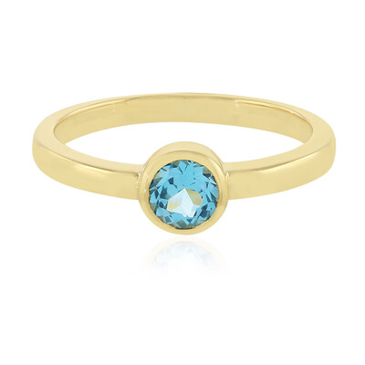 Bague en argent et Topaze bleu Suisse