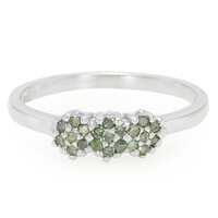 Bague en argent et Diamant fantaisie