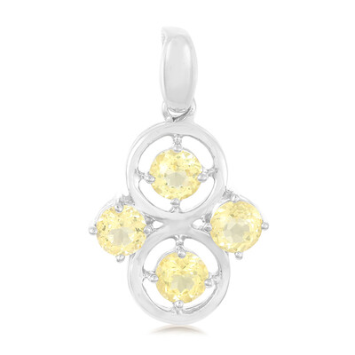 Pendentif en argent et Béryl jaune