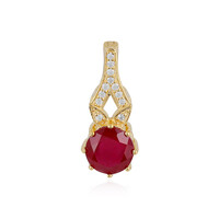 Pendentif en argent et Rubis de Madagascar