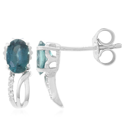 Boucles d'oreilles en argent et Kyanite Paon